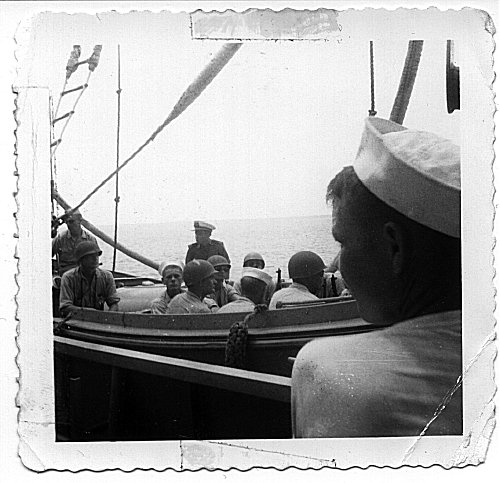 Sailors on boat